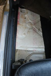 Drivers side floor board w/ poly fiber coating