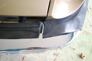 Front bumper rubber seperated