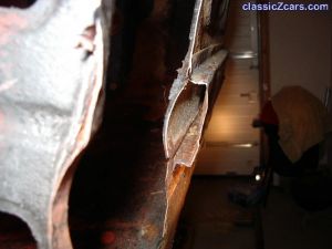 Rust inside of framerail.