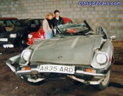 My 280zx at the garage after the accident