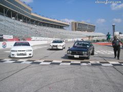 Photo shoot on the NASCAR starting line