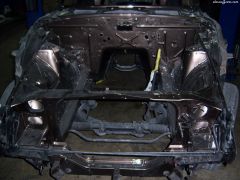 1975 280Z body work - engine bay