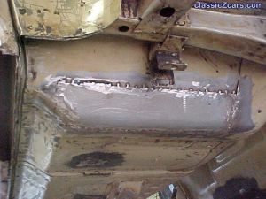 Rust repair to rear floor