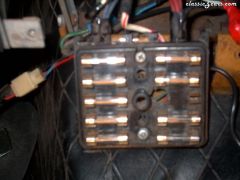 Typical melted fuse box