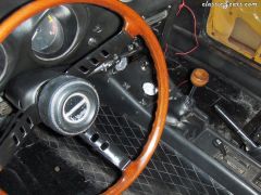 Steering wheel and shifter