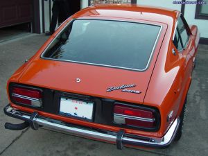 240z rear shot at dusk