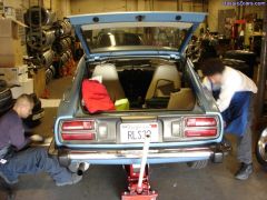 Installing wheels at the garage