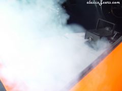 Test firing the smoke machine