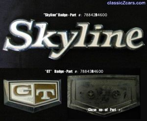 C110 Skyline & GT Badges