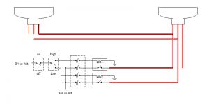 Headlight wiring