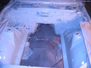 Engine bay in primer