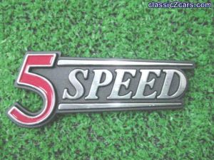 five speed badge rear C10