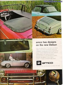 AMCO ad for Datsun roadster accessories