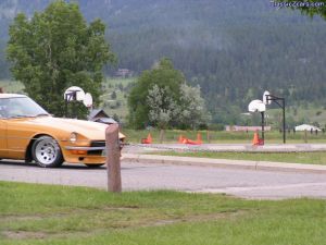 giong down the driveway