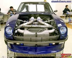 Blue 240z v8 twin turbo