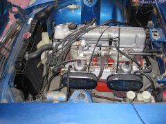 '73 240, as bought, engine compartment