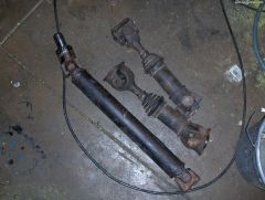 Drive shaft and half shafts before rebuild