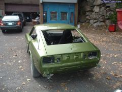 rear of the car after it exits the booth