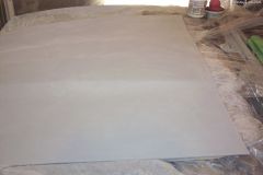 block sanded primer on hood