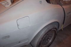 block sanding primer on PS rear quarter