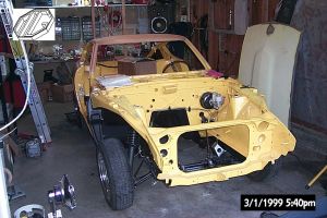 Yellow Zcar In the Garage