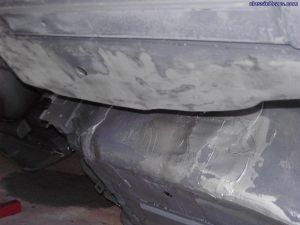 Z CAR Getting All Metal Filler on Undercarrige