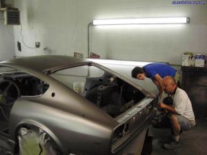 Z CAR With it's Base Coat "Titanium Metallic"