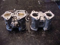 Treated alloy parts on right, untreated on left.