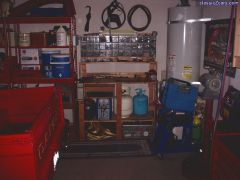 A.C. tools, welder, parts rack etc.