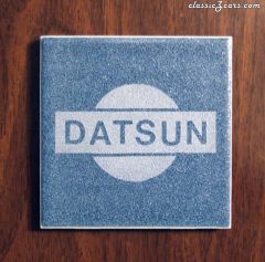 Datsun Logo on Tile - Etched Design