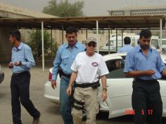 Sporting the Club Tshirt and Hat in Iraq