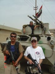 Sporting the Club Tshirt and Hat in Iraq