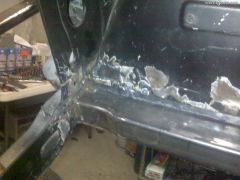 Passenger side frame rail replacement
