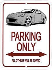 370Z Coupe Parking Sign, Brilliant Silver