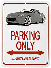 370Z Roadster Parking Sign, Brilliant Silver