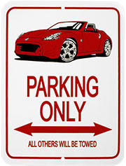 370Z Roadster Parking Sign, Super Red