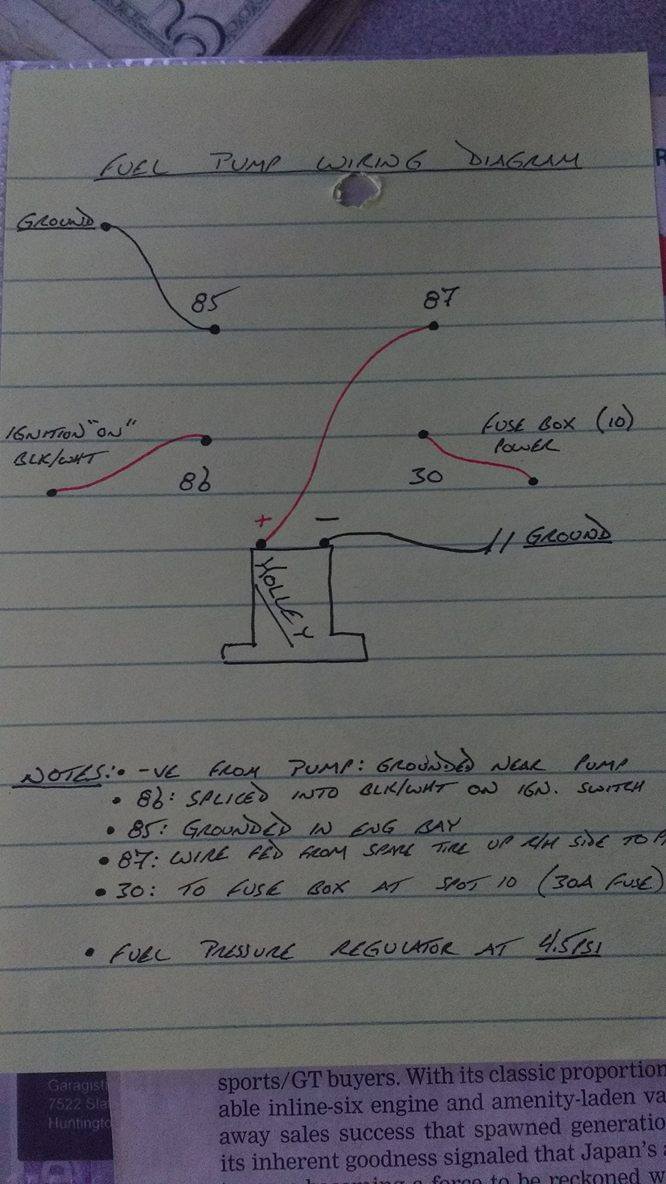 Electric Fuel Pump Install - Electrical - The Classic Zcar Club