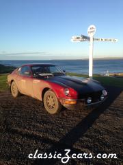 At John O'Groats after completing the Land's End to John O'Groats rally in December