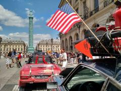 Driving into Paris at the Finish Line