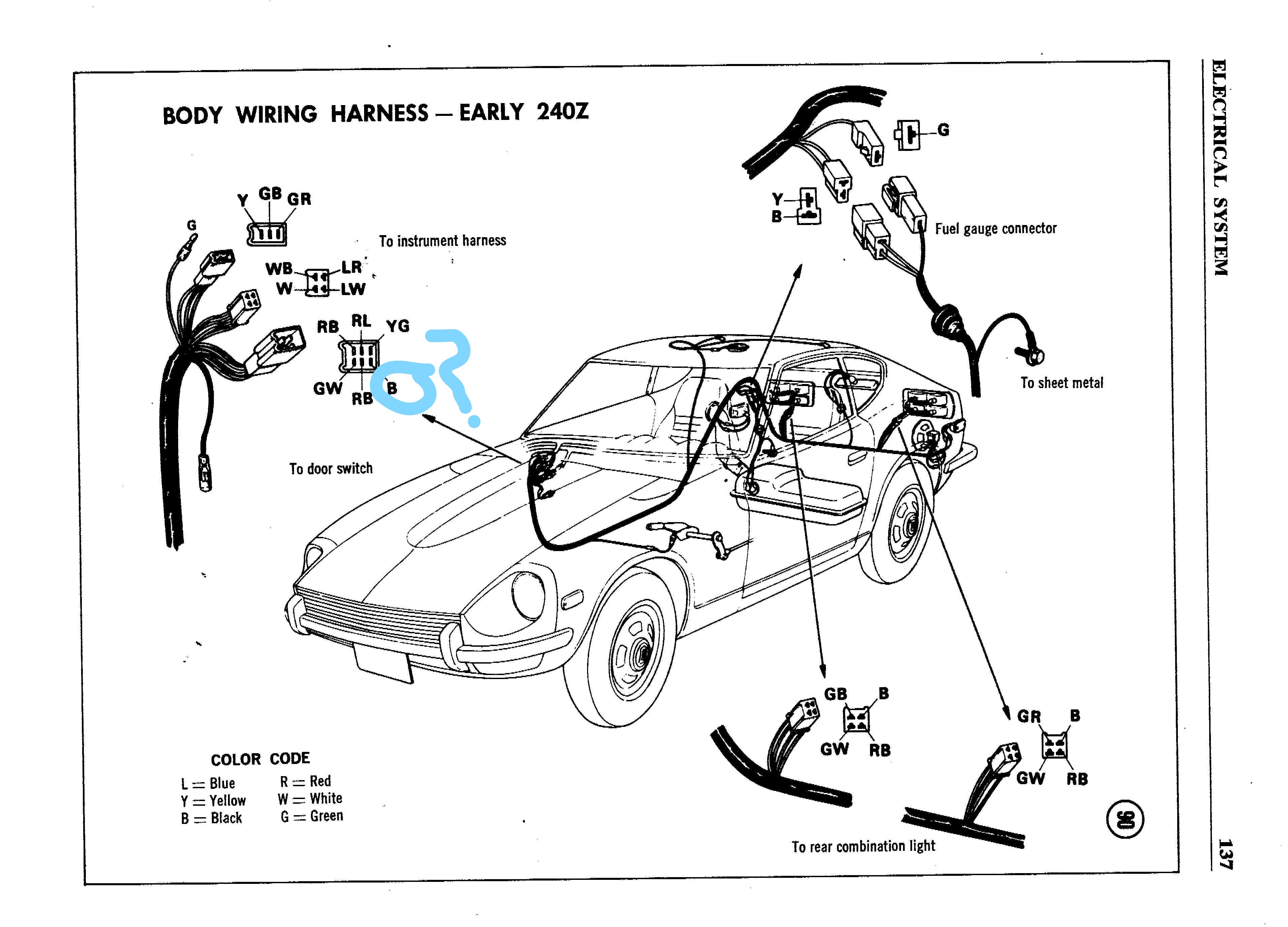 Series 1 240z Reverse Light Complications