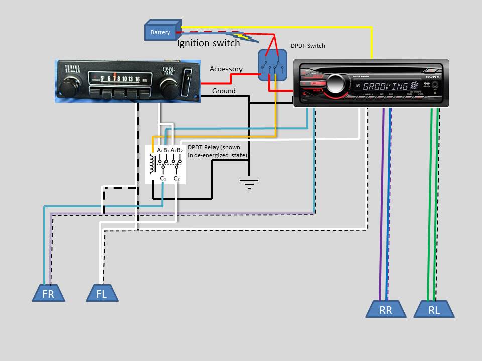 Installing two radio systems (original in dash + new in glove