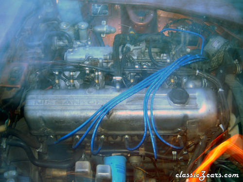 '76 280Z engine bay photo