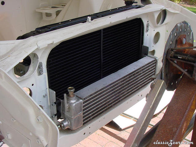 Mazda RX7 Series 4 oil cooler from RHS.