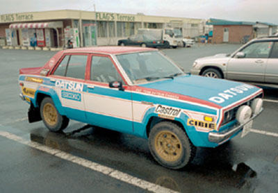 Bluebird rally car