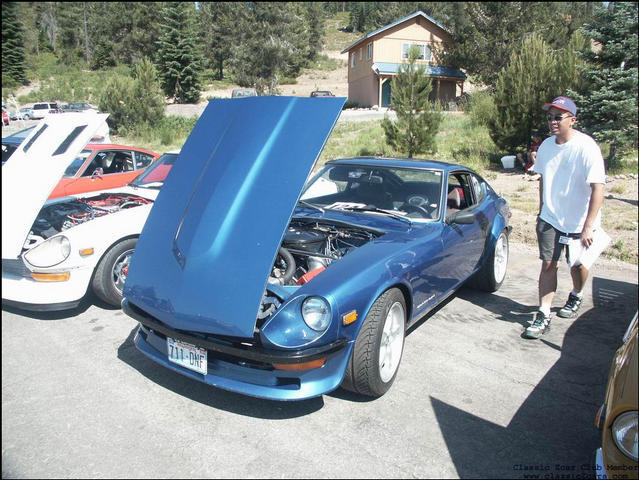 sweet blue 240Z with a V-8