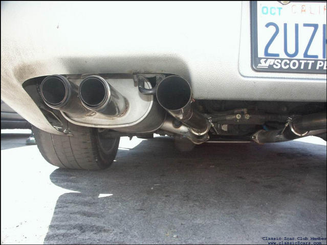 close-up of the exhaust