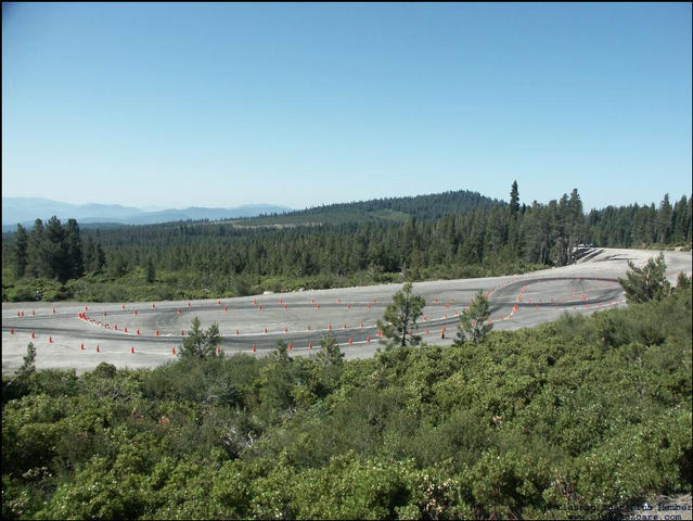 part of the autocross track, with the foothills in the distance