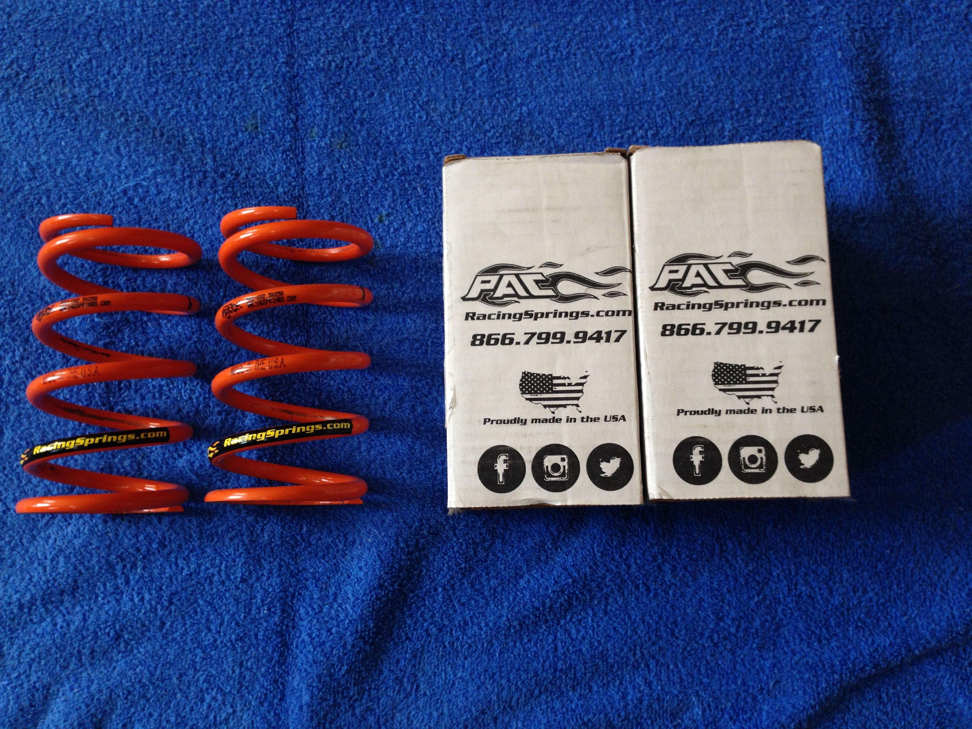 PAC Racing coilover springs (two), 2.5" ID