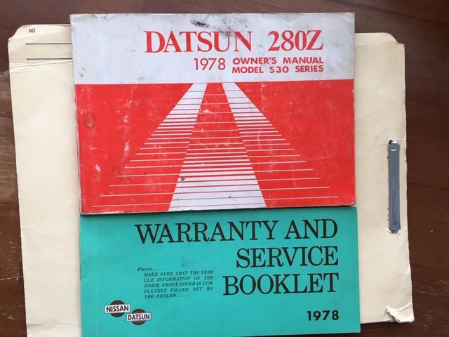 1978 Datsun Nissan 280Z owner's manual/service booklet/dealer case