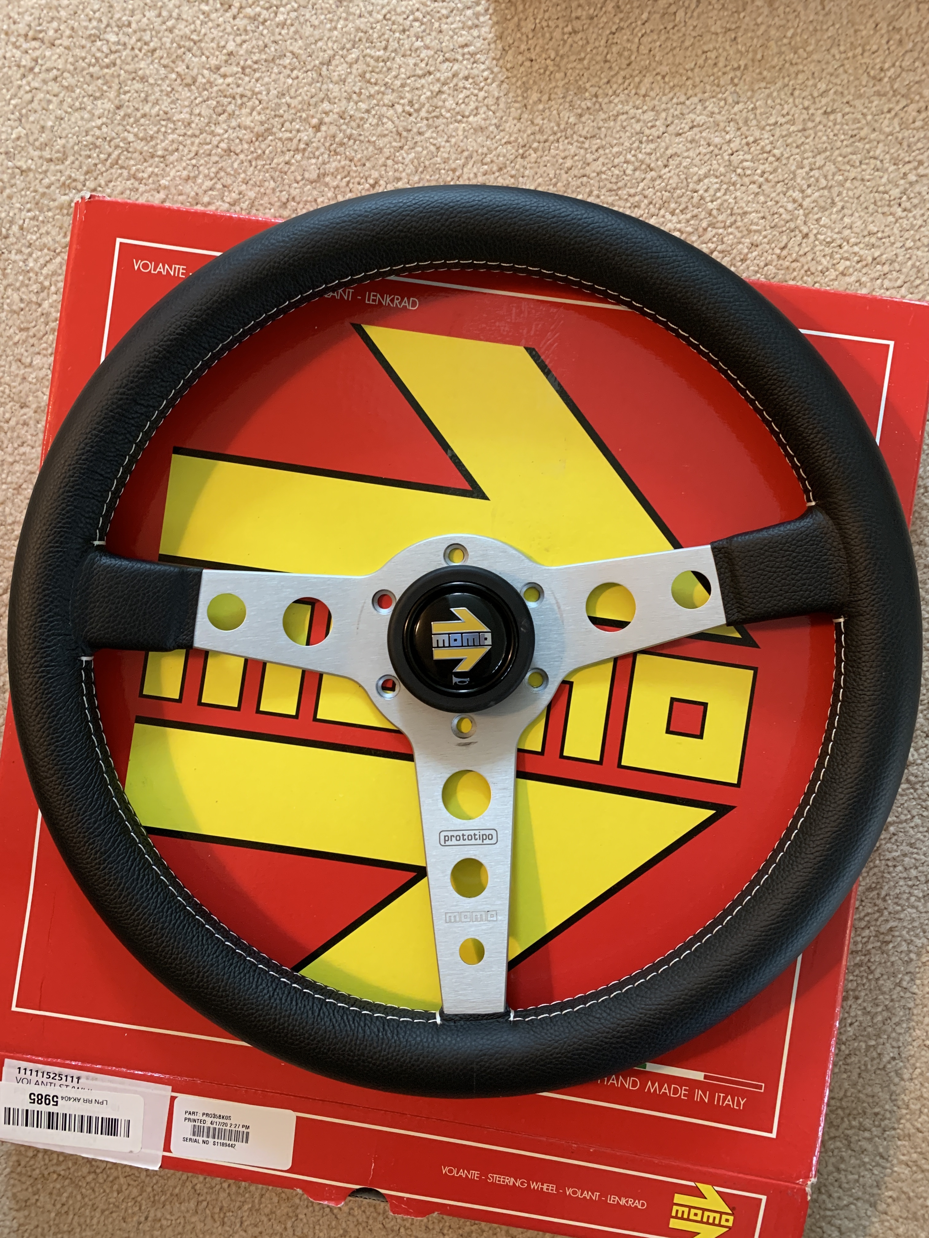 New MOMO steering wheel “SOLD”